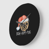 Grappige Pug Kerstmis Hond Moeder Vader Pyjama Ext Grote Klok (Hoek)