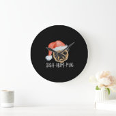 Grappige Pug Kerstmis Hond Moeder Vader Pyjama Ext Grote Klok (Huis)