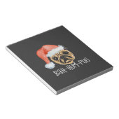Grappige Pug Kerstmis Hond Moeder Vader Pyjama Ext Notitieblok (Schuin)