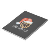 Grappige Pug Kerstmis Hond Moeder Vader Pyjama Ext Notitieblok (Linkerzijde)