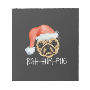 Grappige Pug Kerstmis Hond Moeder Vader Pyjama Ext Notitieblok