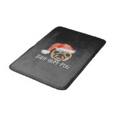 Grappige Pug Kerstmis Hond Moeder Vader Pyjama Maa Badmat (Gekanteld)