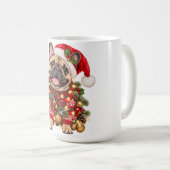 Grappige Pug Kersttrui Mok (Voorkant rechts)