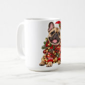 Grappige Pug Kersttrui Mok (Voorkant links)