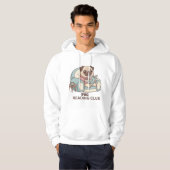 Grappige Pug Leest Proza & Pootjes Hoodie (Voorkant volledig)