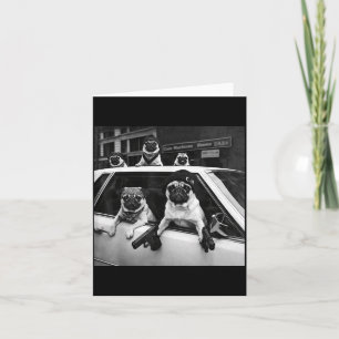 Grappige pug meme pug gangster hond street style kaart