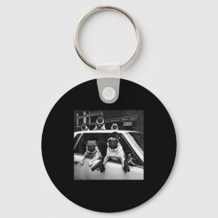 Grappige pug meme pug gangster hond street style sleutelhanger