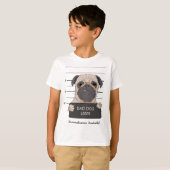 Grappige Pug Mugshot T-shirt (Voorkant volledig)