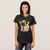 Grappige Pug Puppy Hond Nee T-shirt (Voorkant volledig)