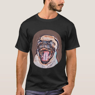 Grappige Pug Puppy - Huisdierkunst T-shirt
