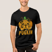 Grappige Pugkin Pug Lover Tri-Blend Shirt (Voorkant)