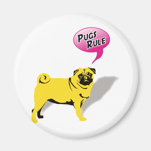 Grappige Pugs Heersen over Cadeaus Magneet (Voorkant)
