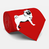 Grappige Pugs Heersen over Cadeaus Stropdas (Opgerold)