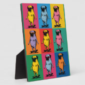 Grappige Pugs op Skateboards Pop Art Raster Fotoplaat (Zijkant)