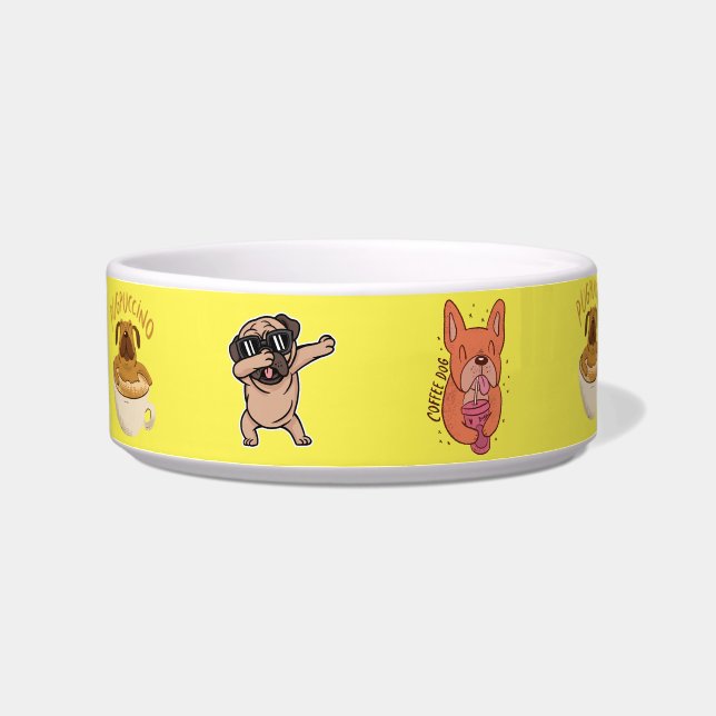 Grappige Pugs zonnebril Voerbakje (Links)