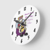 grappige puinhoop met het ontwerp van de koningin ronde klok (Hoek)