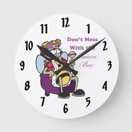 grappige puinhoop met het ontwerp van de koningin ronde klok (Voorkant)