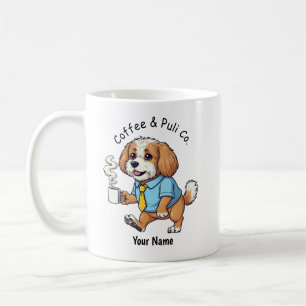 Grappige Puli-hond Zakelijke Pak Koffie  Koffiemok