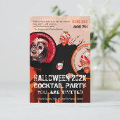 Grappige Pulp Halloween Zombie Kostuum Cocktail Pa Kaart (Staand voorkant)