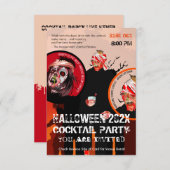 Grappige Pulp Halloween Zombie Kostuum Cocktail Pa Kaart (Voorkant / Achterkant)
