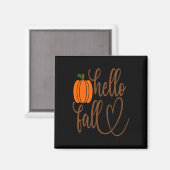 grappige Pumpkin-gezicht Halloween Hallo Herfst jo Magneet (Voorkant / Achterkant)