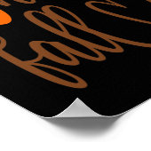grappige Pumpkin-gezicht Halloween Hallo Herfst jo Poster (Hoek)