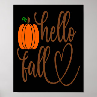 grappige Pumpkin-gezicht Halloween Hallo Herfst jo Poster