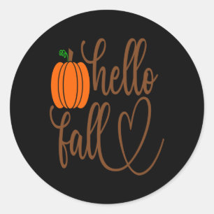 grappige Pumpkin-gezicht Halloween Hallo Herfst jo Ronde Sticker