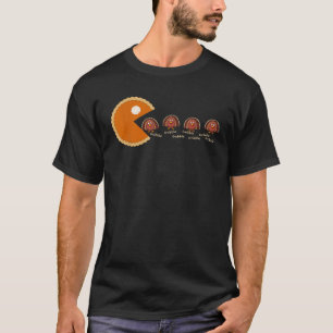 Grappige Pumpkin Pie Eten Kalkoenen Gobble Gamers T-shirt