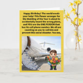 Grappige Pun Bloemist Flyers Gelukkige Verjaardag Kaart (Gele Bloem)