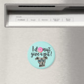 Grappige Pun Bull Terrier Hond en Donut Magneet (Insitu (Vaatwasser))