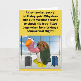 Grappige Pun Carrion Bagage Gelukkige Verjaardag Kaart