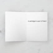 Grappige Pun Cartridge In Een Paar Bomen Kerstmis Kaart (Binnen)