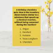 Grappige Pun Cattle List Gelukkige Verjaardag Kaart (Gele Bloem)