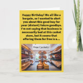 Grappige Pun Dead Giveaway Happy Birthday Kaart (Voorkant)