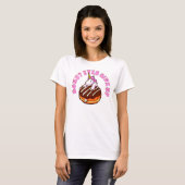 Grappige Pun Donut ooit opgeven eenhoorn T-shirt (Voorkant volledig)