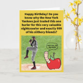 Grappige Pun Een werper is een verjaardag van 1000 Kaart (Gele Bloem)