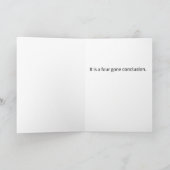 Grappige Pun Four Gone Conclusie Gelukkige Verjaar Kaart (Binnen)