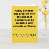 Grappige Pun Four Gone Conclusie Gelukkige Verjaar Kaart (Gele Bloem)