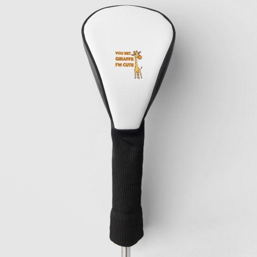 Grappige Pun Giraffe Ik ben Schattige Golfheadcover (Voorkant)