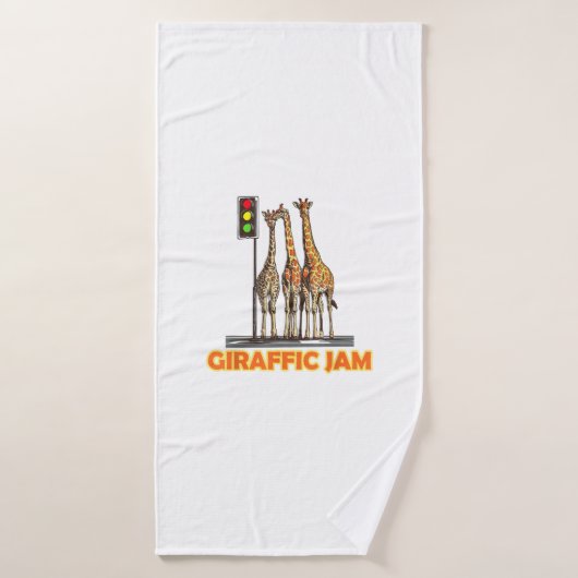Grappige Pun Giraffe Jam Badhanddoek (Badhanddoek)