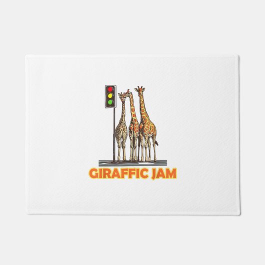Grappige Pun Giraffe Jam Deurmat (Voorkant)