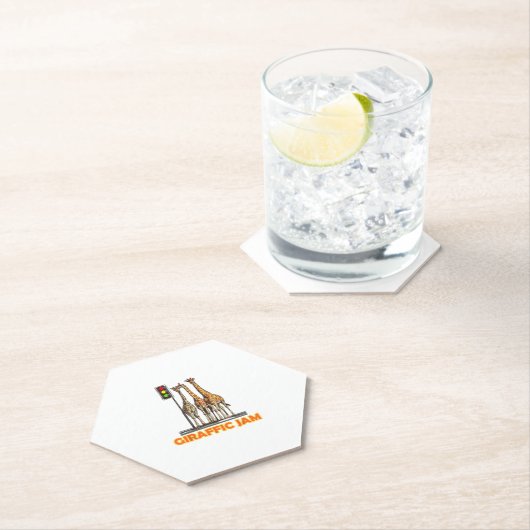 Grappige Pun Giraffe Jam Kartonnen Onderzetters (Insitu)