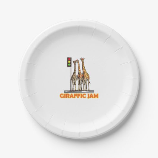 Grappige Pun Giraffe Jam Papieren Bordje (Voorkant)