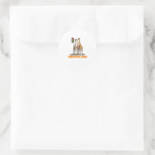 Grappige Pun Giraffe Jam Ronde Sticker (Tas)