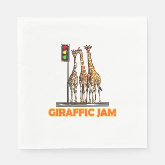 Grappige Pun Giraffe Jam Servet (Voorkant)