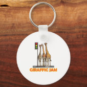 Grappige Pun Giraffe Jam Sleutelhanger (Voorkant)