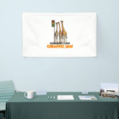 Grappige Pun Giraffe Jam Spandoek (Beurs)