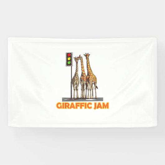 Grappige Pun Giraffe Jam Spandoek (Horizontaal)