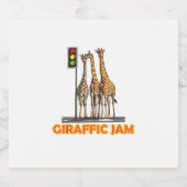 Grappige Pun Giraffe Jam Sparkling Wijnetiket (Enkel label)